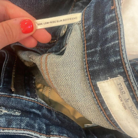 Rag & bone low rise slim boyfriend Jean size 29 - Picture 2 of 4